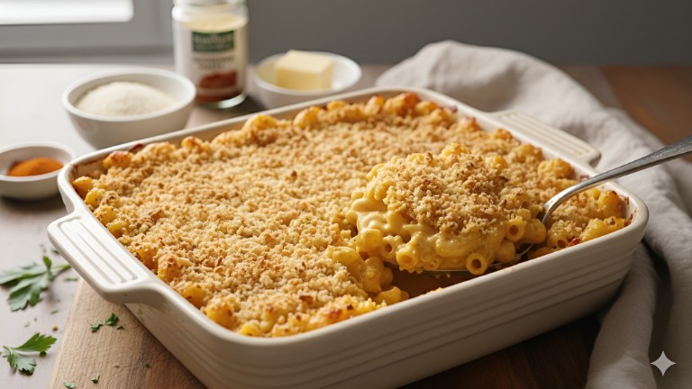 Baked Creamy Vegan Mac ’n’ Cheese recipe photo