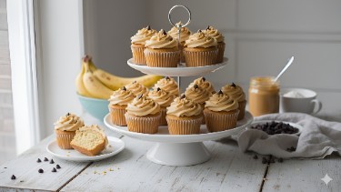 Banana Peanut Butter Vegan Cupcakes