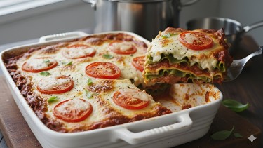 Cozy Mushroom & Spinach Vegan Lasagna