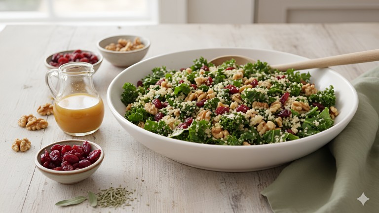 Cranberry Kale Quinoa Salad with Cider recipe photo