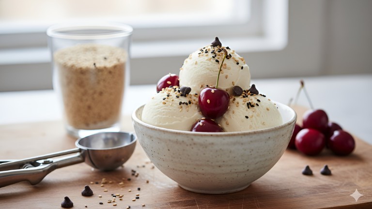 Creamy Tahini Coconut Vegan Ice Cream recipe photo