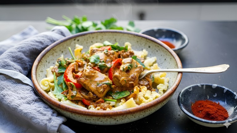 Creamy Vegan Tofu Paprikash Skillet recipe photo
