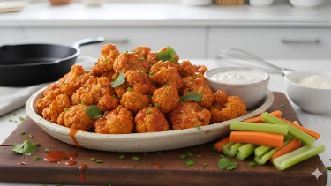 Crispy Buffalo Cauliflower Bites