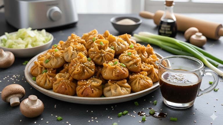 Crispy Vegan Gyoza Potstickers recipe photo