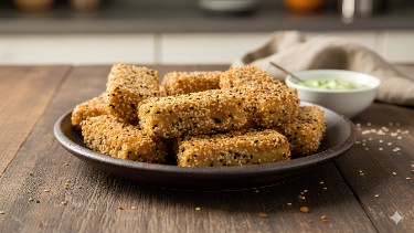 Golden Crispy Tofu with Sesame Crust