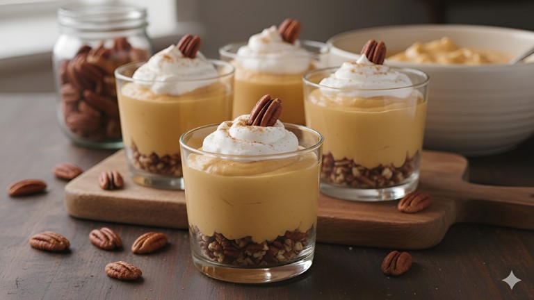 Silky Maple Pumpkin Pudding Cups recipe photo