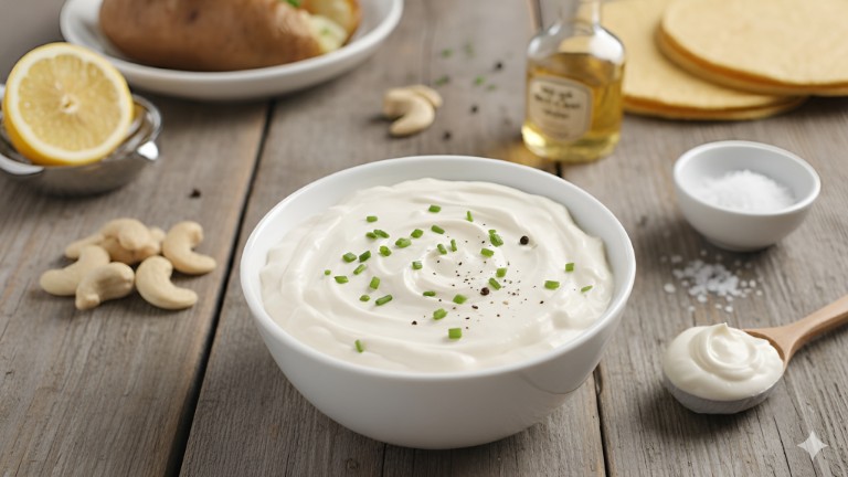 Tangy Cashew-Based Vegan Sour Cream recipe photo